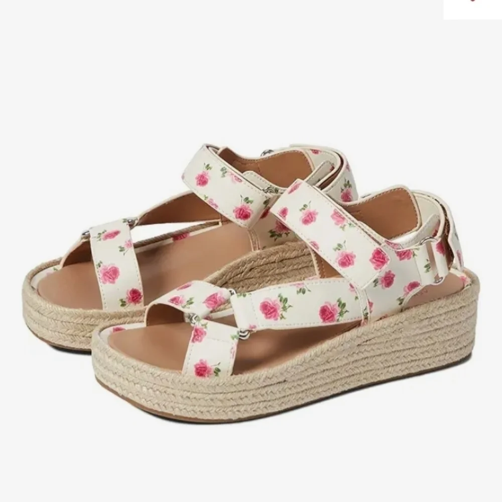 Aerosoles Dave Platform Sandals in Foral Vegan Leather NIB
